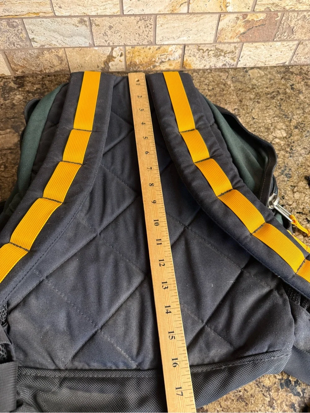 Vintage L.L. Bean Tech Hiking Backpack Green / Black / Yellow Gorpcore EUC Clean